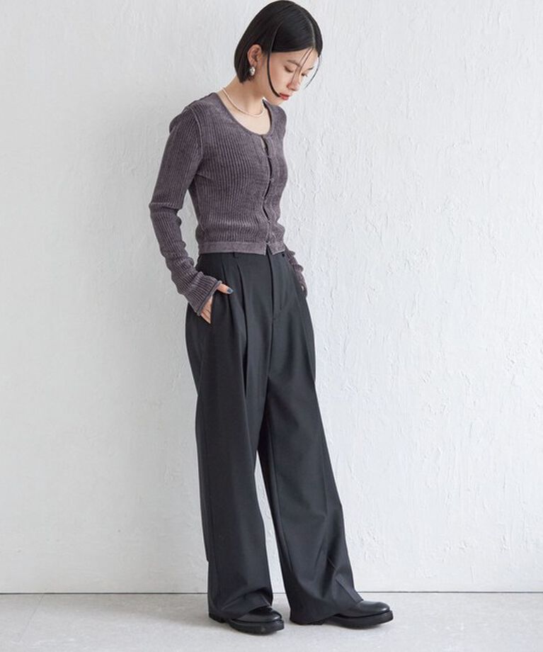 SHIPS for women「Wai＋:〈手洗い可能〉ウール混 2タック スラックス」|スラックス|