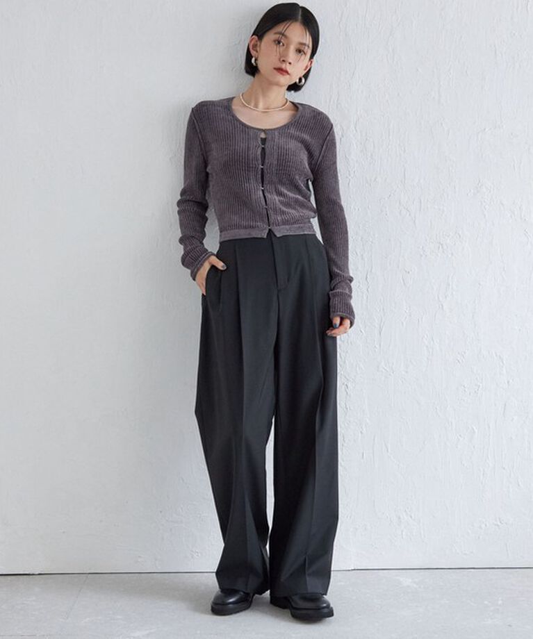 SHIPS for women「Wai＋:〈手洗い可能〉ウール混 2タック スラックス」|スラックス|