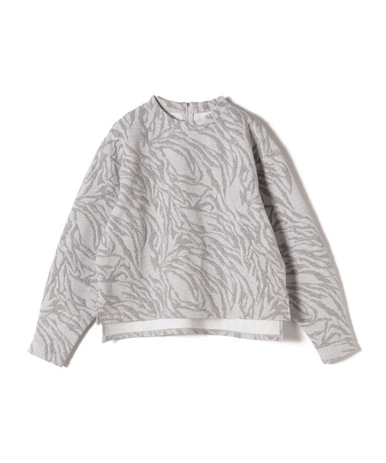 SHIPS for women「〈手洗い可能〉ジャカード ジップ デザイン プルオーバー」|Tシャツ・カットソー|