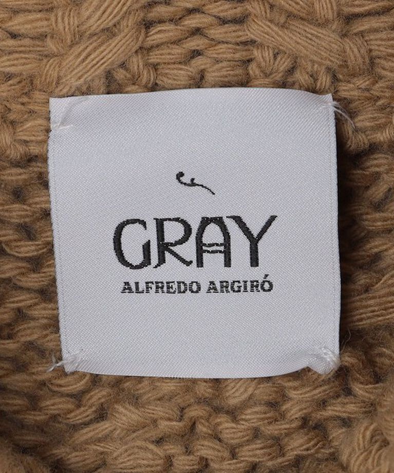 SHIPS「【SHIPS別注】GRAY: ケーブル編み タートルネック ニット」|ニット・セーター|
