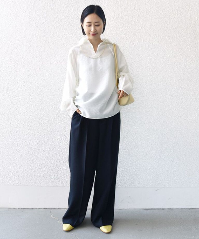 SHIPS for women「【WEB限定】〈洗濯機可能〉シアー ハイネック 2WAY ブラウス」|シャツ・ブラウス|