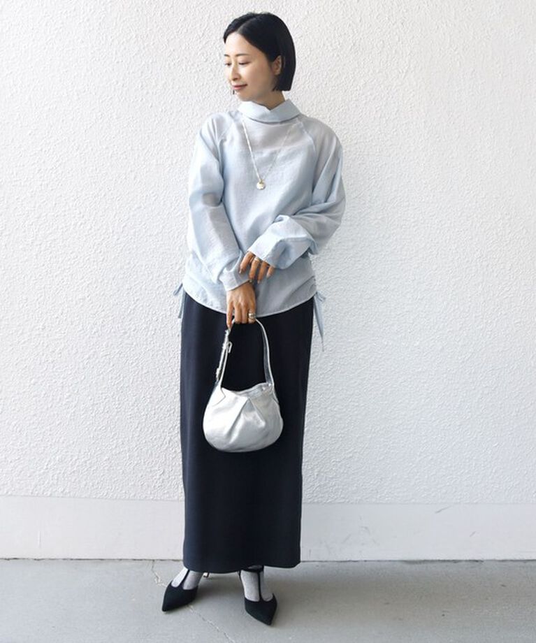 SHIPS for women「【WEB限定】〈洗濯機可能〉シアー ハイネック 2WAY ブラウス」|シャツ・ブラウス|