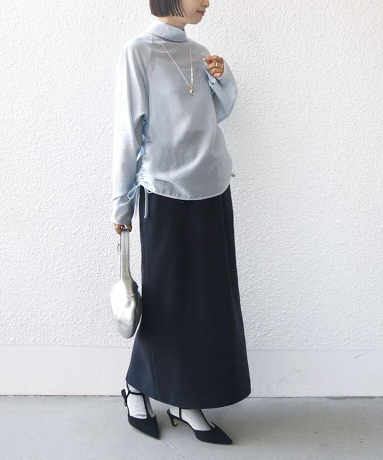 SHIPS for women「【WEB限定】〈洗濯機可能〉シアー ハイネック 2WAY ブラウス」|シャツ・ブラウス|