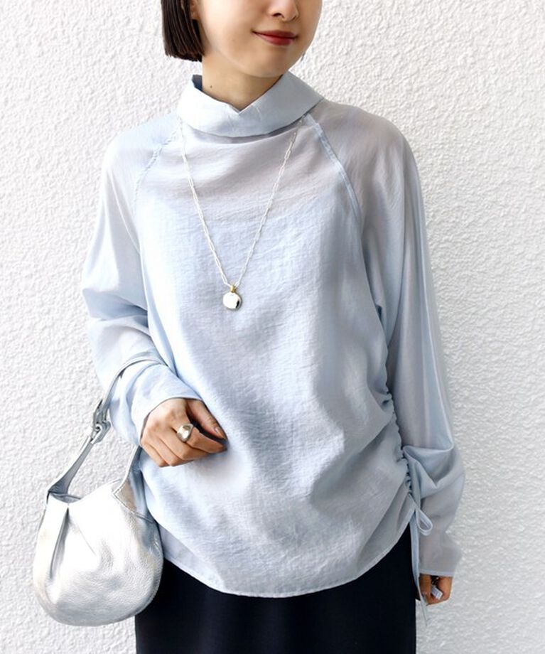 SHIPS for women「【WEB限定】〈洗濯機可能〉シアー ハイネック 2WAY ブラウス」|シャツ・ブラウス|