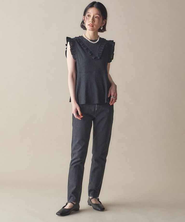 SHIPS for women「NINE CASE:〈手洗い可能〉フリル ノースリーブ トップス」|その他|