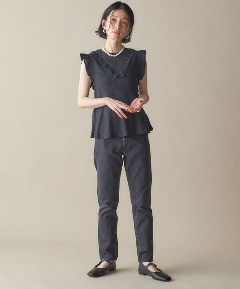 SHIPS for women「NINE CASE:〈手洗い可能〉フリル ノースリーブ トップス」|その他|