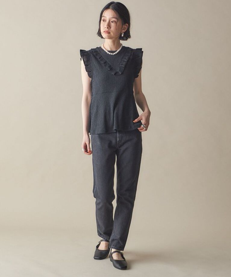SHIPS for women「NINE CASE:〈手洗い可能〉フリル ノースリーブ トップス」|その他|
