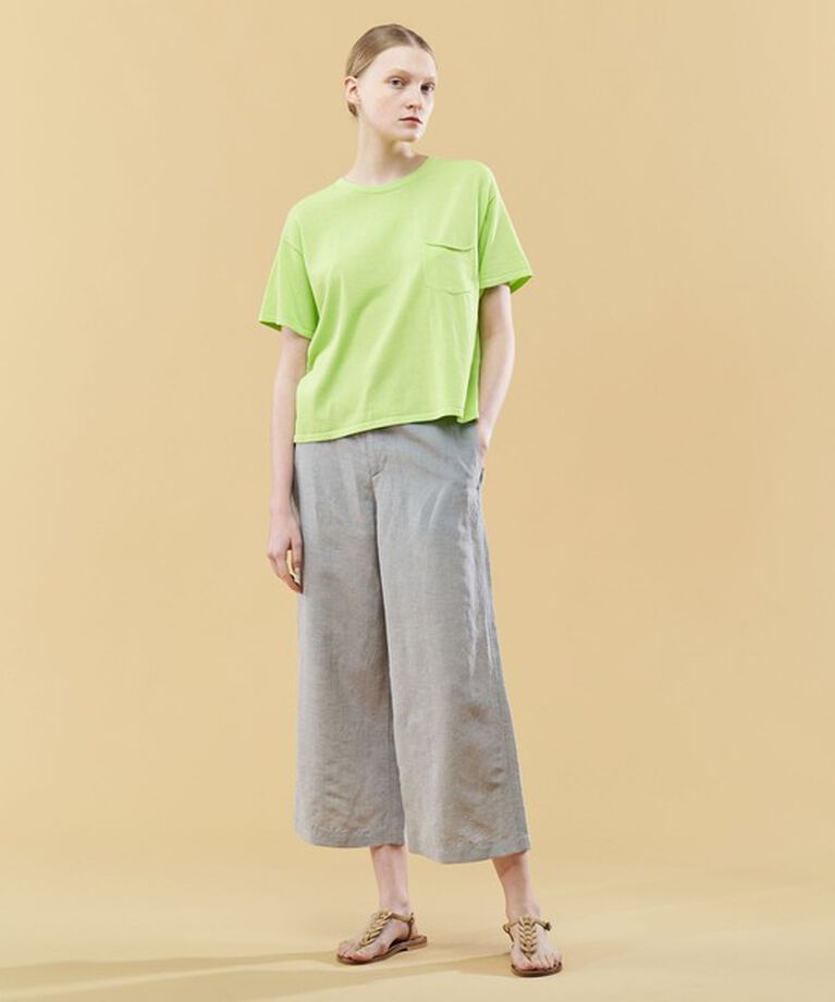 GALERIE VIE「リネンキュプラコンパクト ワイドクロップドパンツ」|その他|