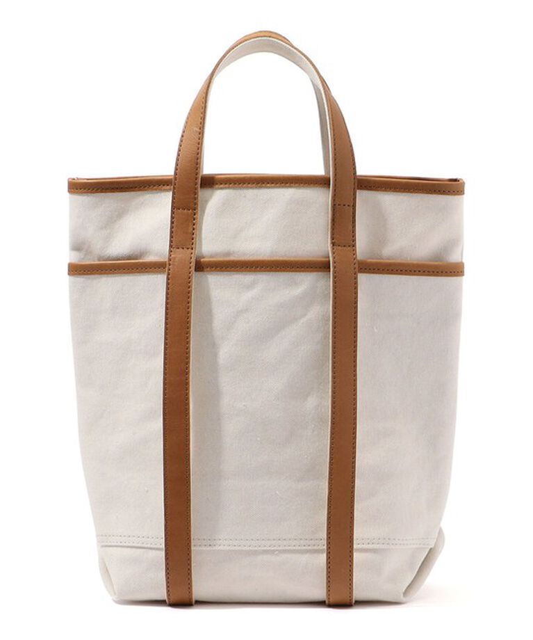 TOMORROWLAND GOODS「【別注】AMIACALVA レザーハンドルキャンバストート」|トートバッグ|14 ホワイト系