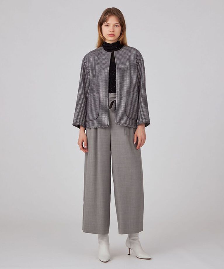 Ballsey「ワッフルツイード ノーカラージャケット」|ノーカラージャケット|