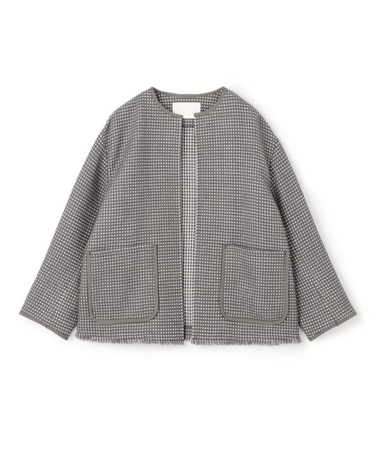 Ballsey「ワッフルツイード ノーカラージャケット」|ノーカラージャケット|