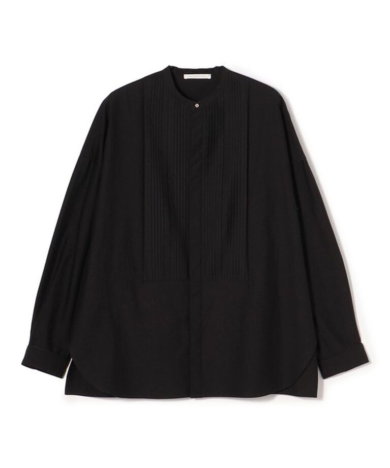 GALERIE VIE「コットンシルクパラシュート タックプリーツシャツ」|シャツ・ブラウス|19 ブラック