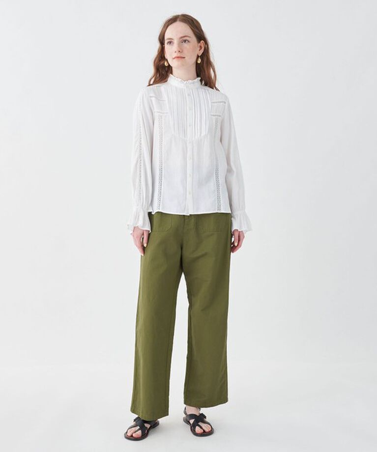 MACPHEE「コットンリネンカルゼ ベルテッドパンツ」|その他|