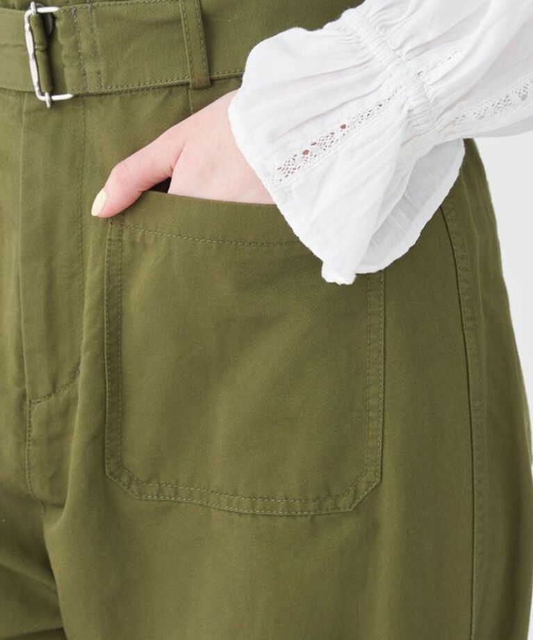 MACPHEE「コットンリネンカルゼ ベルテッドパンツ」|その他|