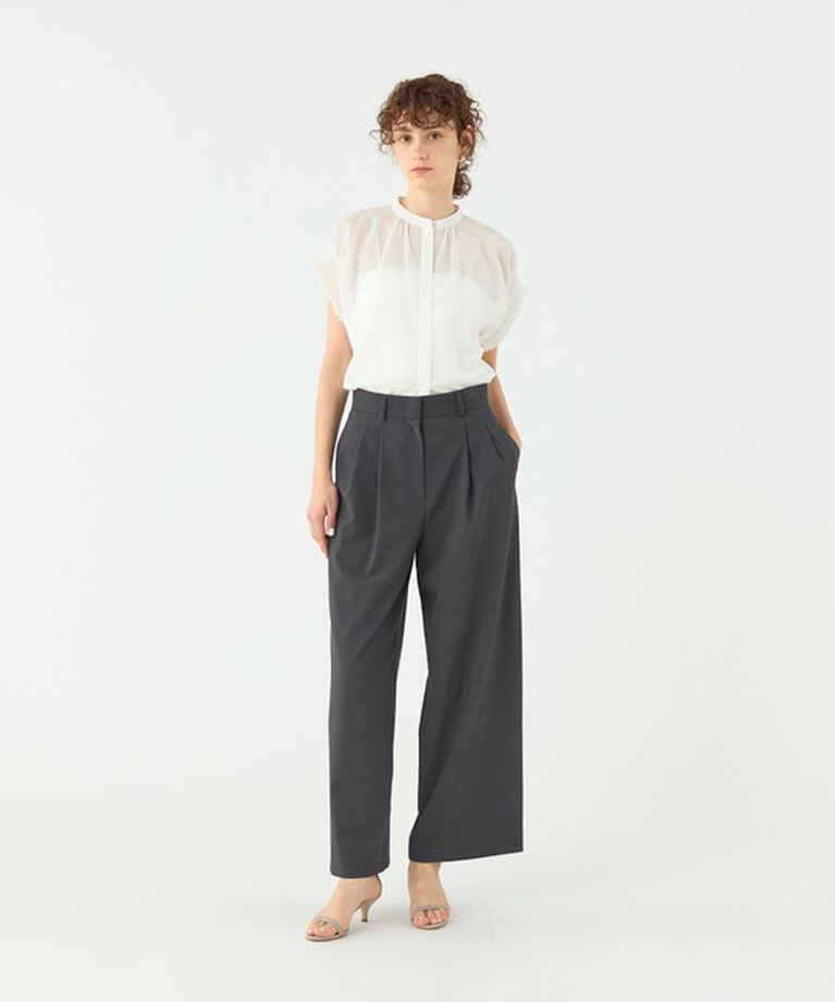 Ballsey「【WEB一部先行予約】ポリエステルツイル ２タックスラックスパンツ」|スラックス|