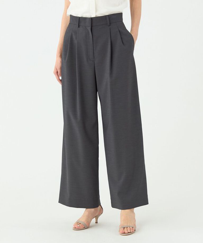 Ballsey「【WEB一部先行予約】ポリエステルツイル ２タックスラックスパンツ」|スラックス|