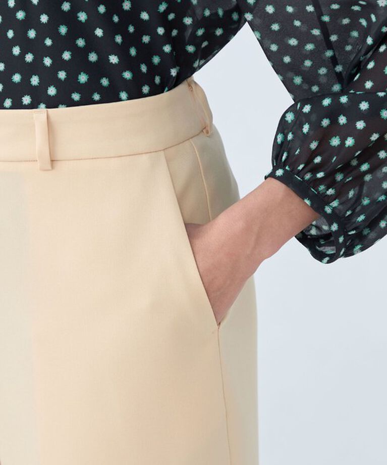 Ballsey「パウダリーストレッチツイル セミワイドパンツ」|その他|