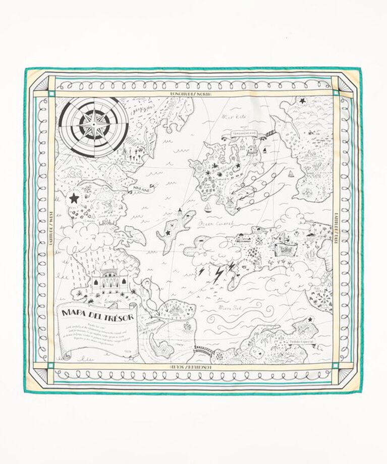 TOMORROWLAND GOODS「【別注】manipuri TREASURE MAP スカーフ」|バンダナ・スカーフ|