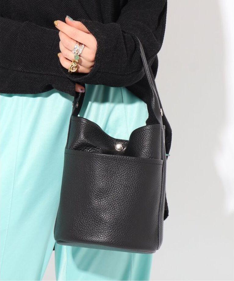  「【blancle/ ブランクレ】S.LETHER Onehandle tube bag」|ハンドバッグ|ブラック