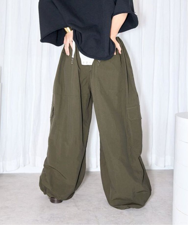  「“O”NYLON WIDE カーゴパンツ」|カーゴ|
