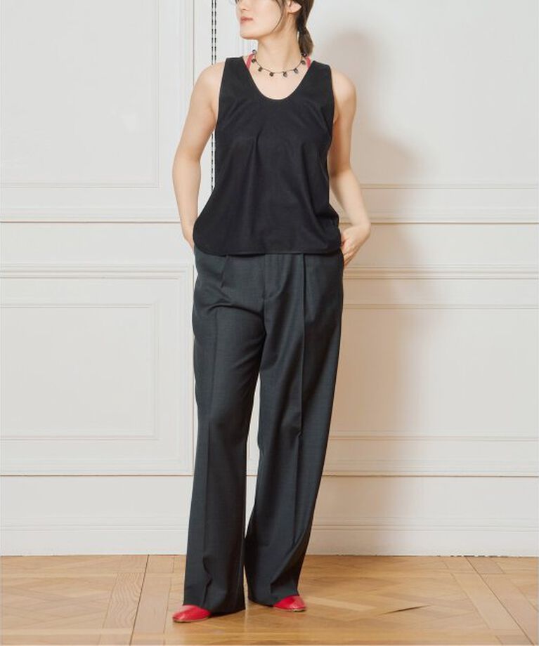 IENA LA BOUCLE「IENA LA BOUCLE ウールシルクスラックス」|スラックス|