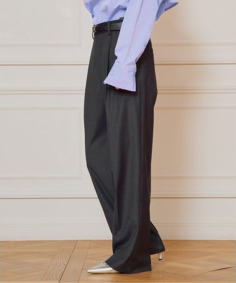 IENA LA BOUCLE「IENA LA BOUCLE ウールシルクスラックス」|スラックス|