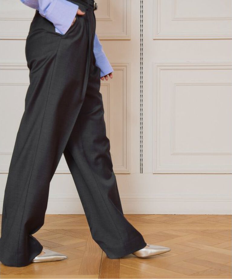 IENA LA BOUCLE「IENA LA BOUCLE ウールシルクスラックス」|スラックス|