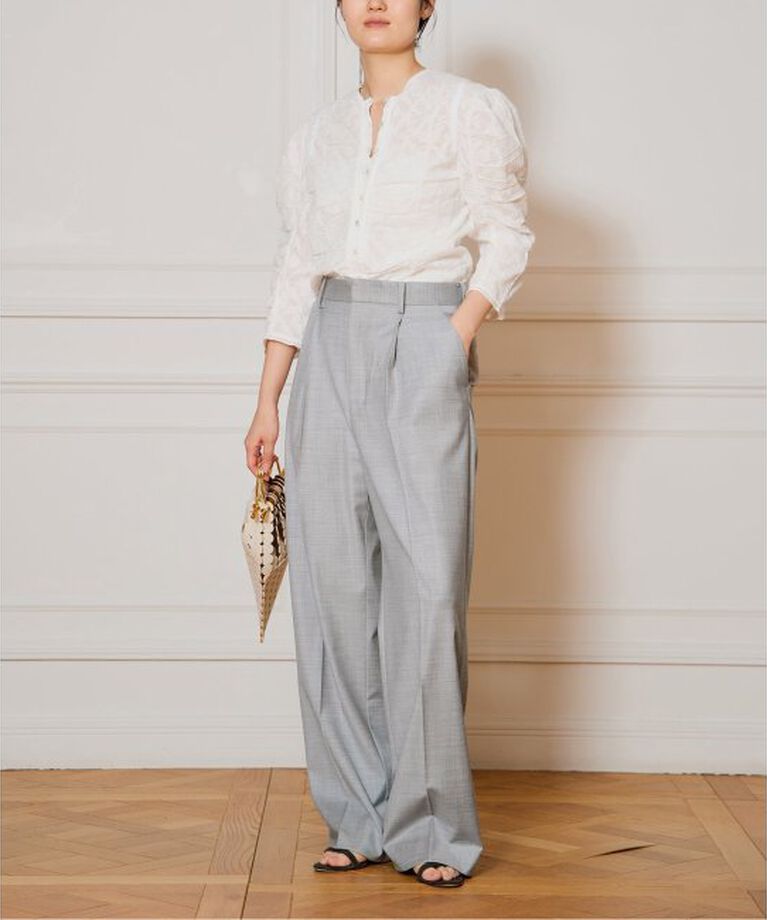 IENA LA BOUCLE「IENA LA BOUCLE ウールシルクスラックス」|スラックス|