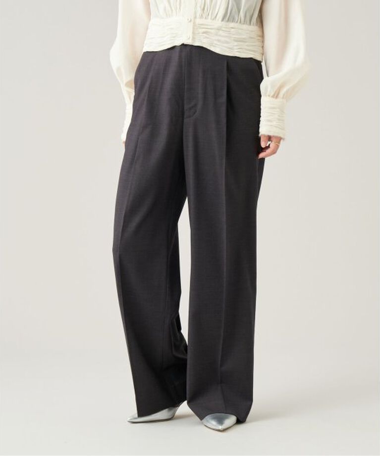 IENA LA BOUCLE「IENA LA BOUCLE ウールシルクスラックス」|スラックス|
