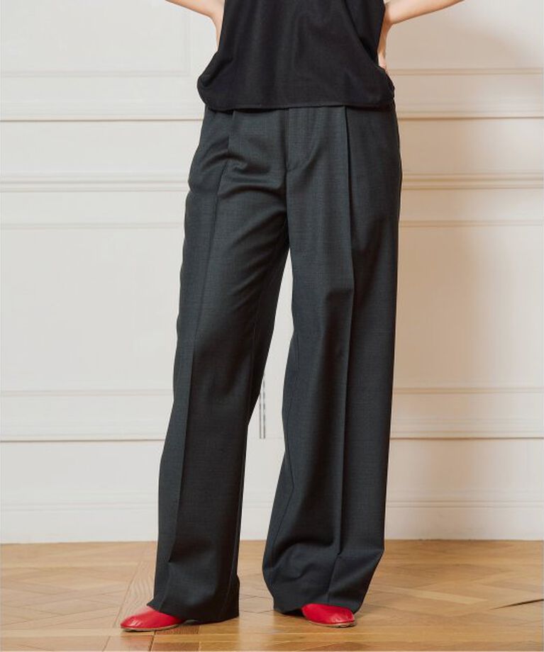 IENA LA BOUCLE「IENA LA BOUCLE ウールシルクスラックス」|スラックス|