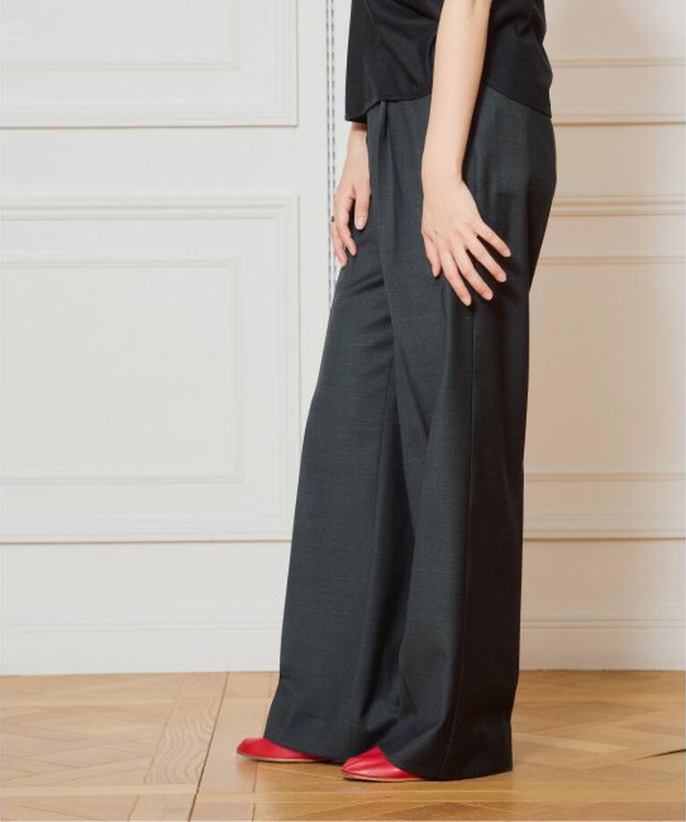 IENA LA BOUCLE「IENA LA BOUCLE ウールシルクスラックス」|スラックス|