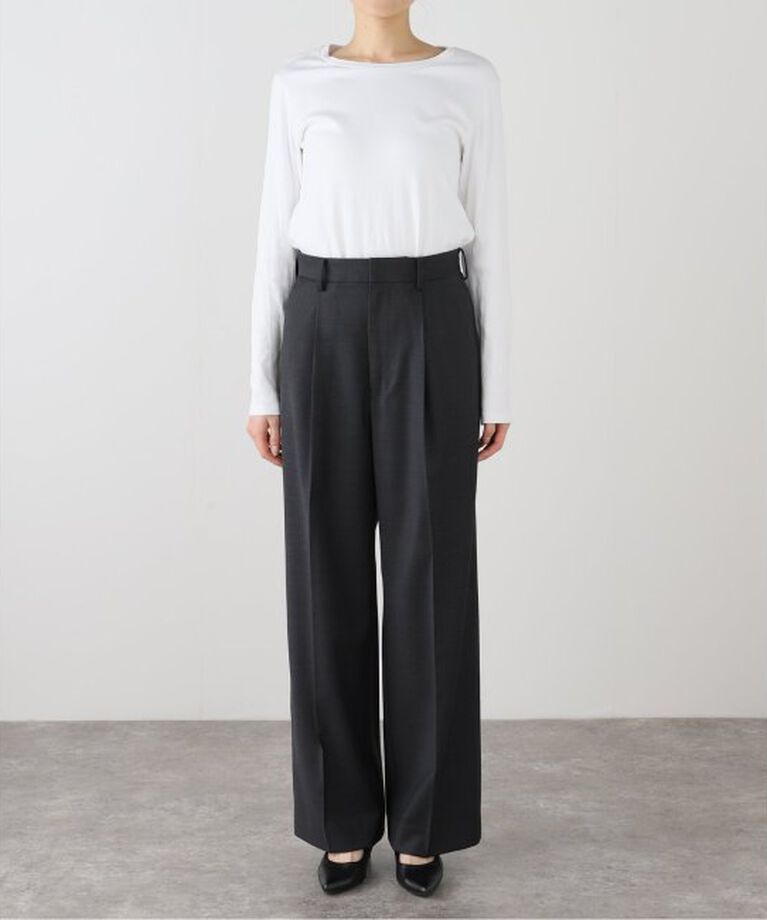 IENA LA BOUCLE「IENA LA BOUCLE ウールシルクスラックス」|スラックス|