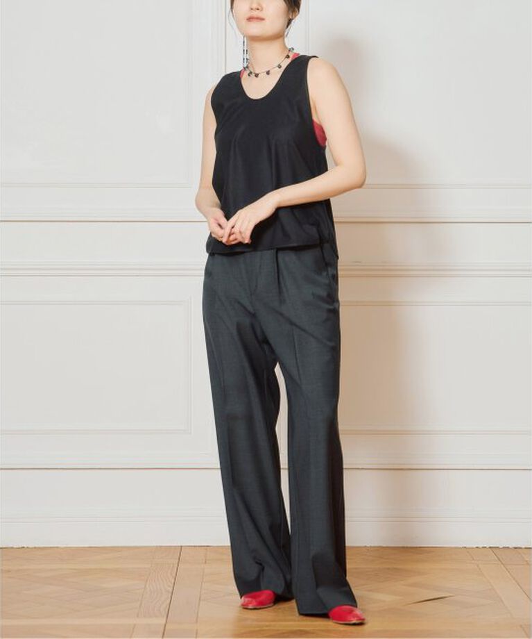 IENA LA BOUCLE「IENA LA BOUCLE ウールシルクスラックス」|スラックス|