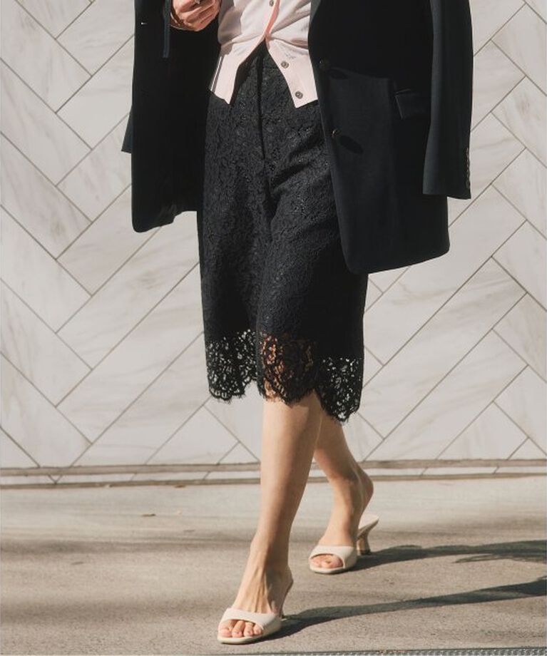 VERMEIL par iena「リバーレースショートパンツ」|その他|ブラック