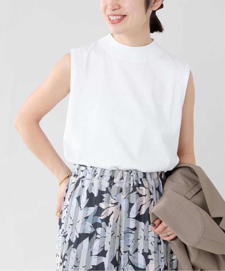 VERMEIL par iena「ATON（エイトン）MOCKNECK SLEEVELESS PULLOVER KKAGGM0113」|Tシャツ・カットソー|