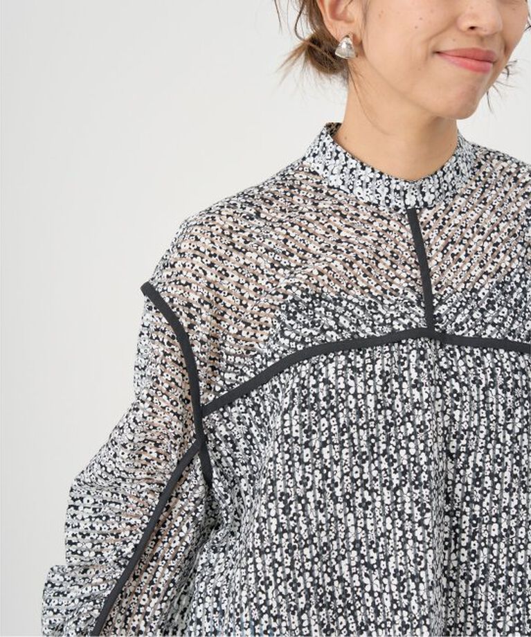 IENA「MOUJIC/ムジィーク FLOWER STRIPE BLOUSE ブラウス」|シャツ・ブラウス|