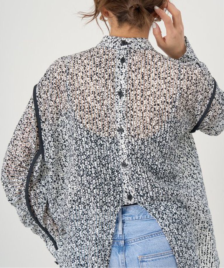 IENA「MOUJIC/ムジィーク FLOWER STRIPE BLOUSE ブラウス」|シャツ・ブラウス|