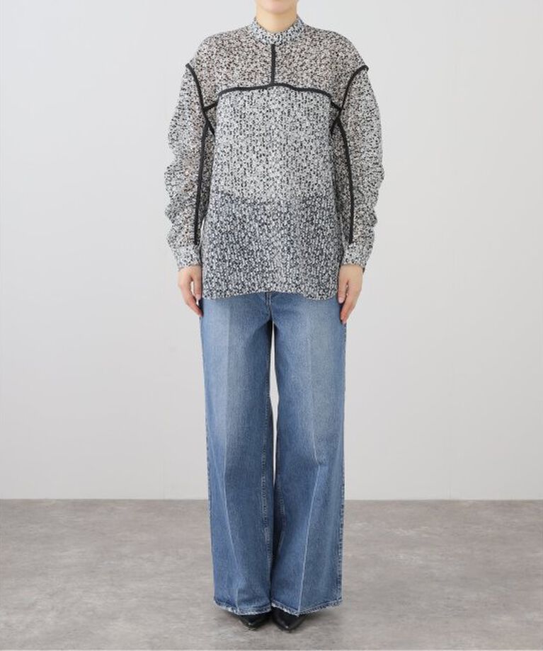 IENA「MOUJIC/ムジィーク FLOWER STRIPE BLOUSE ブラウス」|シャツ・ブラウス|