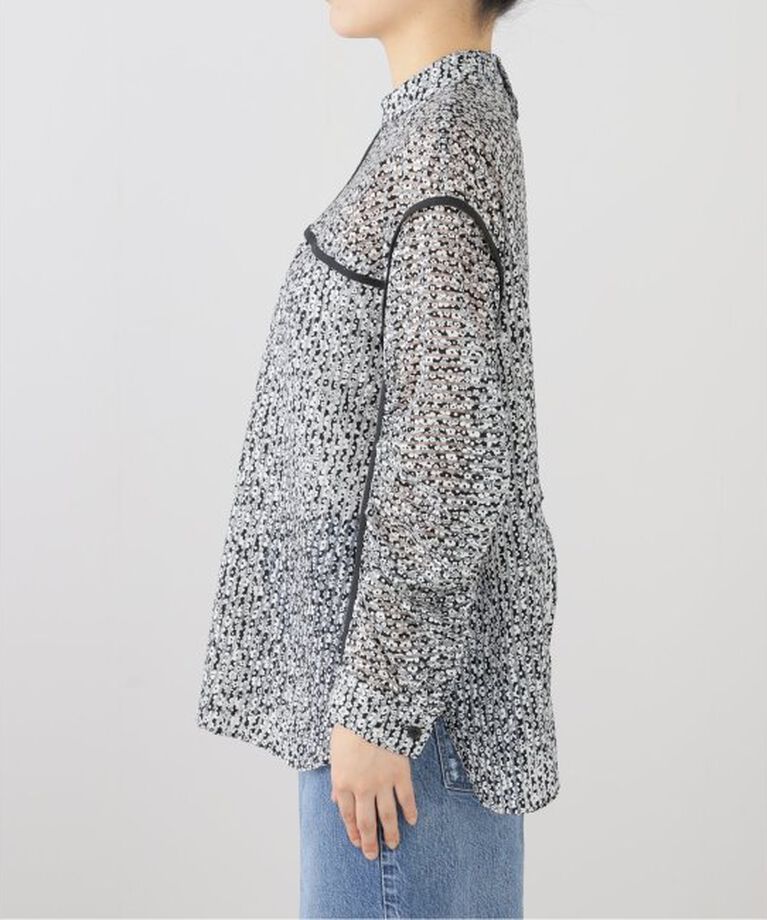 IENA「MOUJIC/ムジィーク FLOWER STRIPE BLOUSE ブラウス」|シャツ・ブラウス|