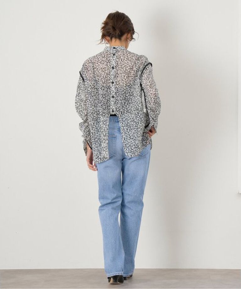 IENA「MOUJIC/ムジィーク FLOWER STRIPE BLOUSE ブラウス」|シャツ・ブラウス|