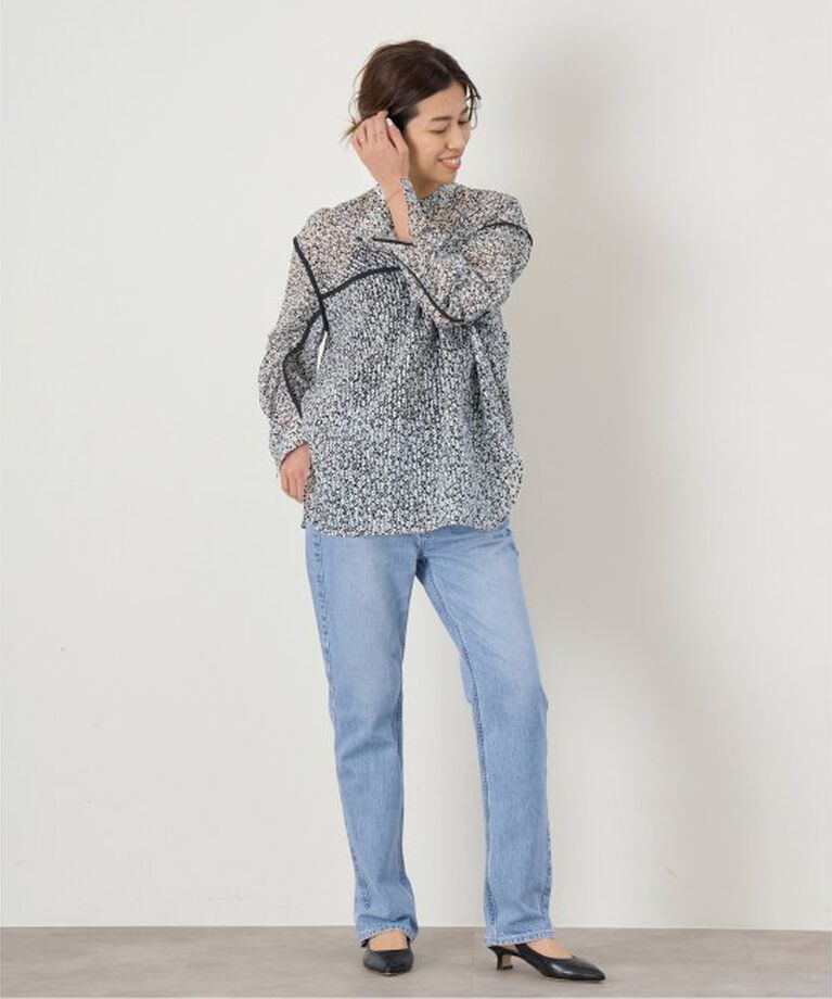 IENA「MOUJIC/ムジィーク FLOWER STRIPE BLOUSE ブラウス」|シャツ・ブラウス|