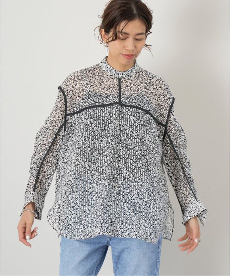 IENA「MOUJIC/ムジィーク FLOWER STRIPE BLOUSE ブラウス」|シャツ・ブラウス|