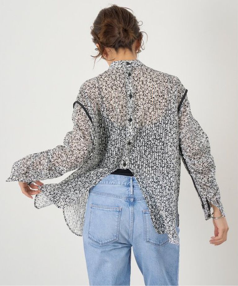 IENA「MOUJIC/ムジィーク FLOWER STRIPE BLOUSE ブラウス」|シャツ・ブラウス|
