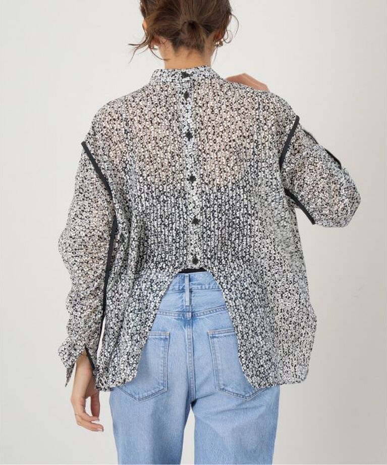 IENA「MOUJIC/ムジィーク FLOWER STRIPE BLOUSE ブラウス」|シャツ・ブラウス|