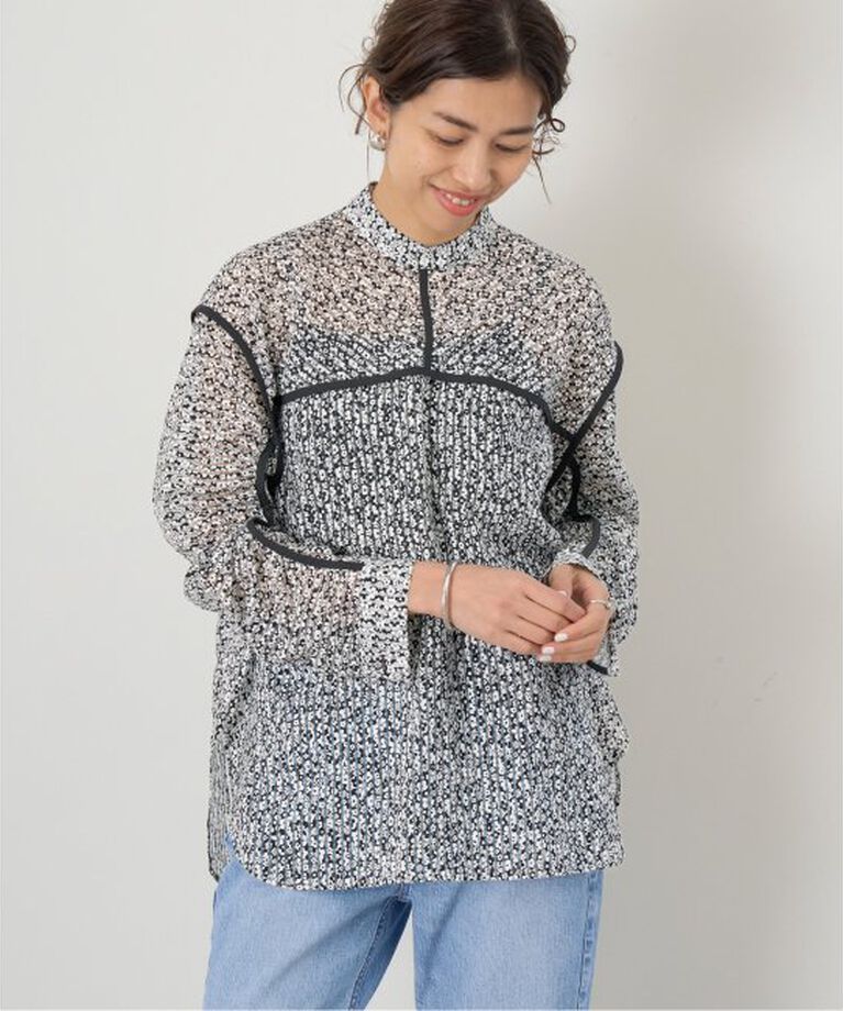 IENA「MOUJIC/ムジィーク FLOWER STRIPE BLOUSE ブラウス」|シャツ・ブラウス|
