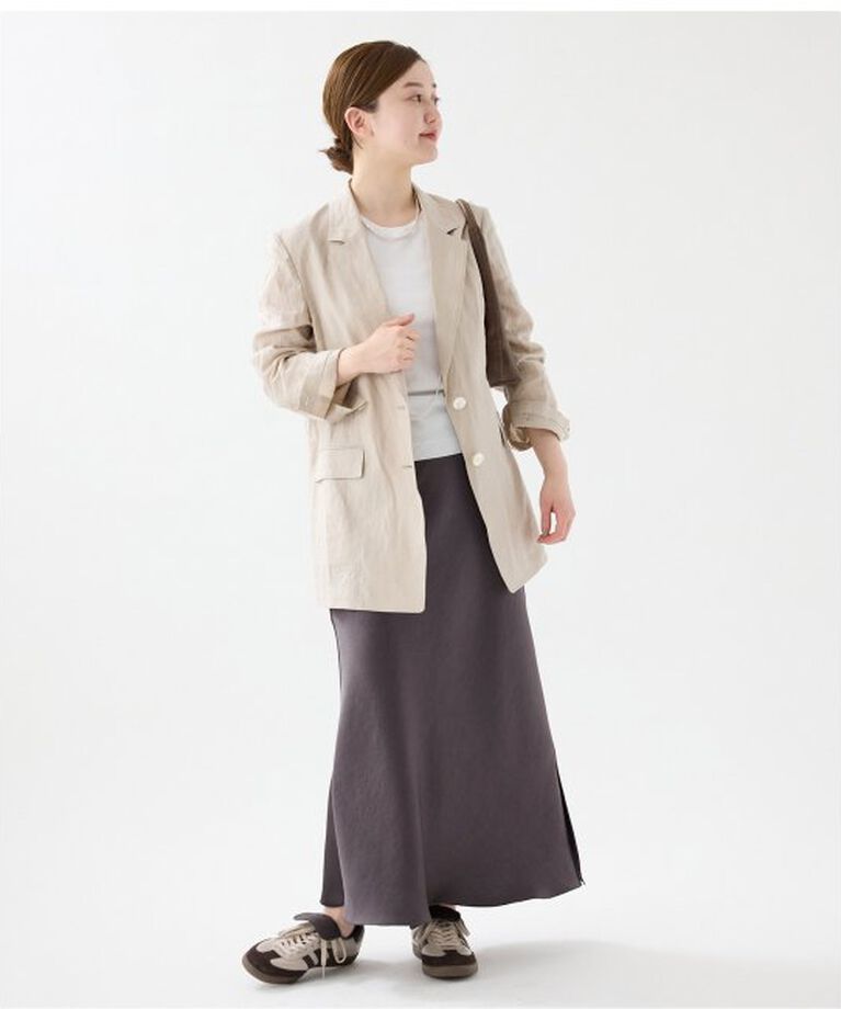 IENA「《WEB・一部店舗限定 追加12》ダブルサテンスカート」|スカート|