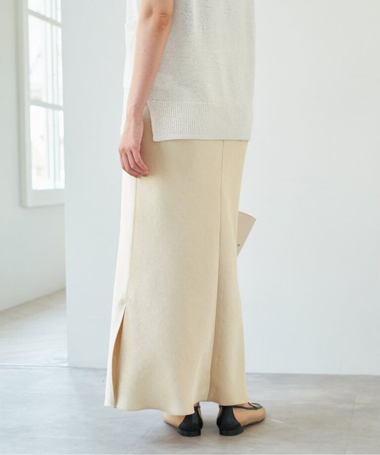 IENA「《WEB・一部店舗限定 追加12》ダブルサテンスカート」|スカート|