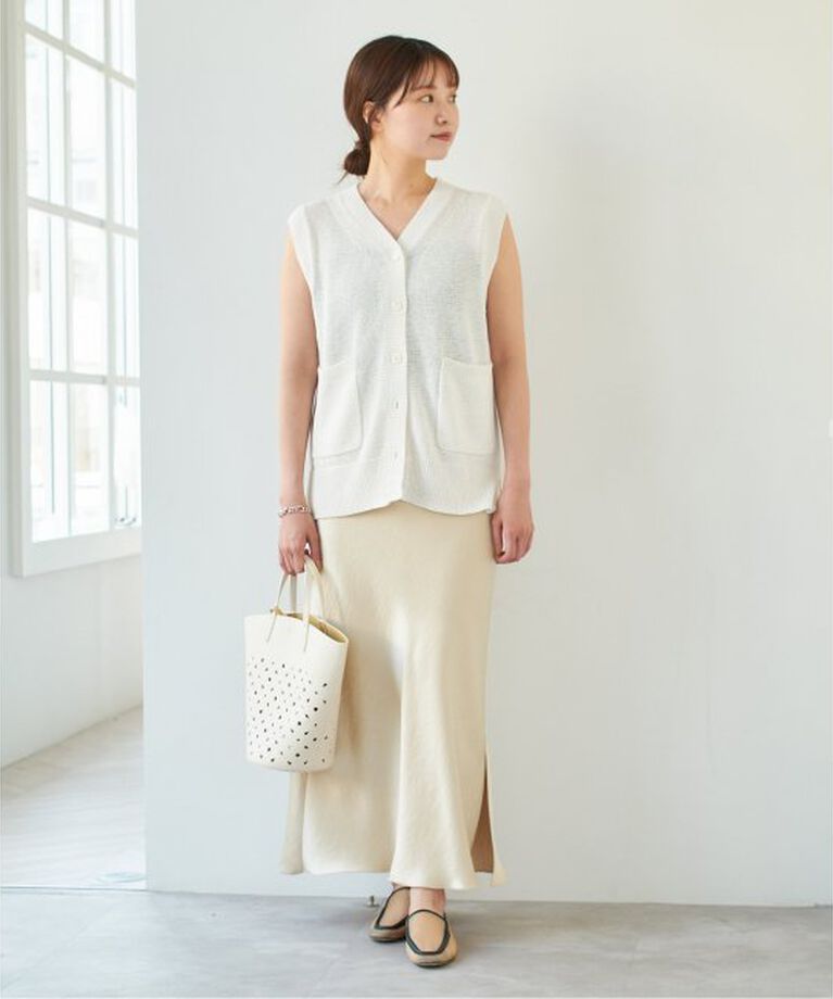 IENA「《WEB・一部店舗限定 追加12》ダブルサテンスカート」|スカート|