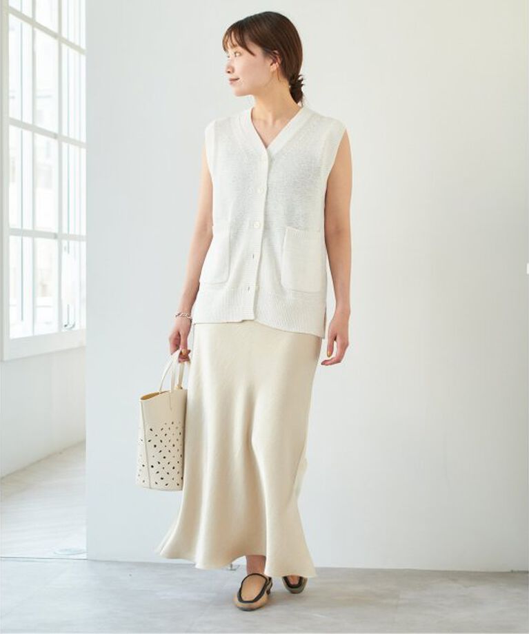 IENA「《WEB・一部店舗限定 追加12》ダブルサテンスカート」|スカート|