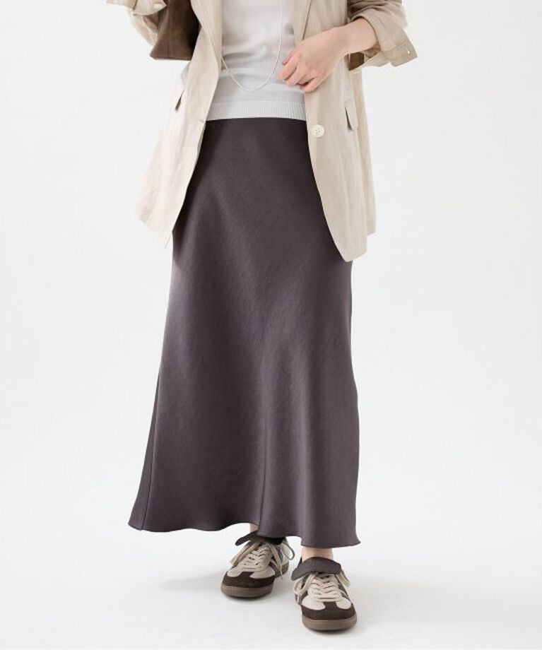 IENA「《WEB・一部店舗限定 追加12》ダブルサテンスカート」|スカート|